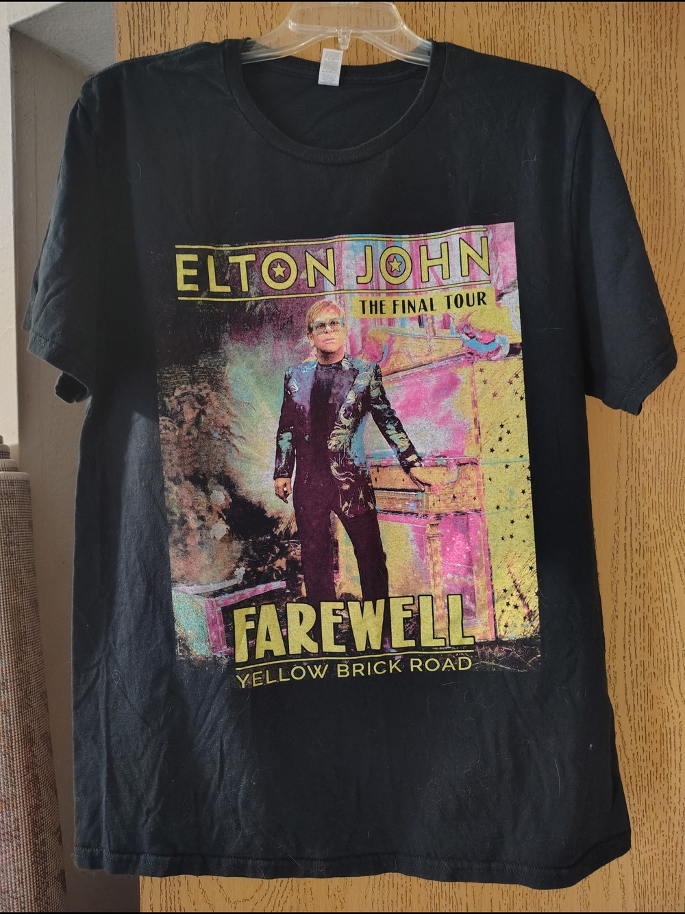 Fruit of the Loom Black Elton John Farewell Tour Graphic Tee